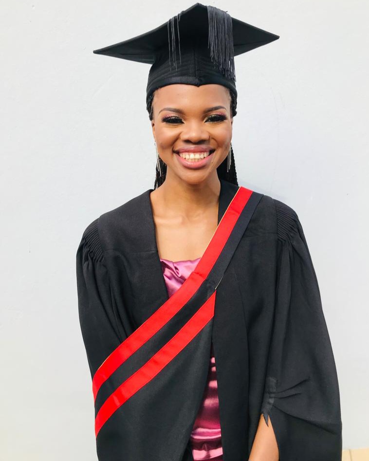 Caption: DUT graduate, Fezeka Zeka is thankful to Absa for settling her fees Picture: Supplied
