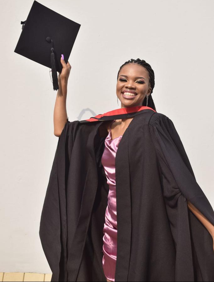 Caption: DUT graduate, Fezeka Zeka is thankful to Absa for settling her fees Picture: Supplied